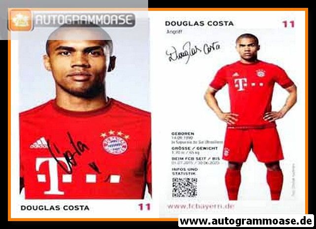 Autogramm Fussball | FC Bayern München | 2015 | Douglas COSTA