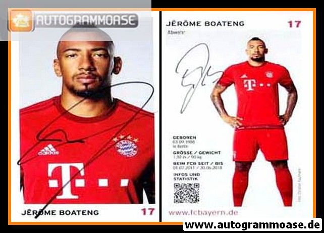 Autogramm Fussball | FC Bayern München | 2015 | Jerome BOATENG