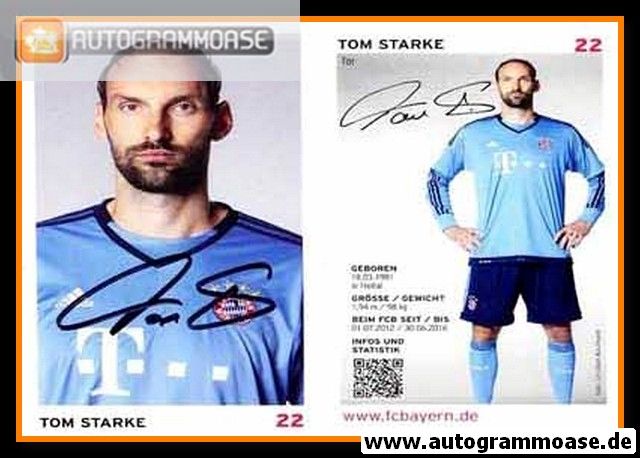 Autogramm Fussball | FC Bayern München | 2015 | Tom STARKE