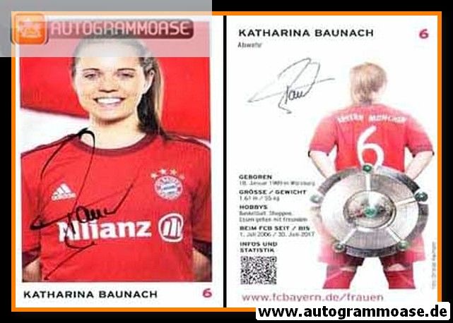 Autogramm Fussball (D) | FC Bayern München | 2015 | Katharina BAUNACH