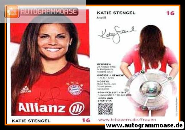 Autogramm Fussball (D) | FC Bayern München | 2015 | Katie STENGEL