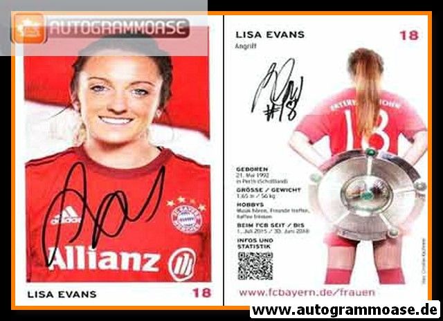 Autogramm Fussball (D) | FC Bayern München | 2015 | Lisa EVANS