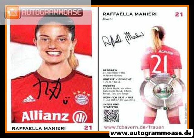 Autogramm Fussball (D) | FC Bayern München | 2015 | Raffaella MANIERI