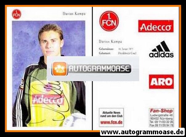 Autogramm Fussball | 1. FC Nürnberg | 2000 | Darius KAMPA