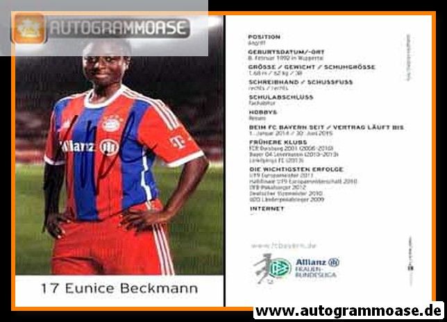 Autogramm Fussball (D) | FC Bayern München | 2014 | Eunice BECKMANN