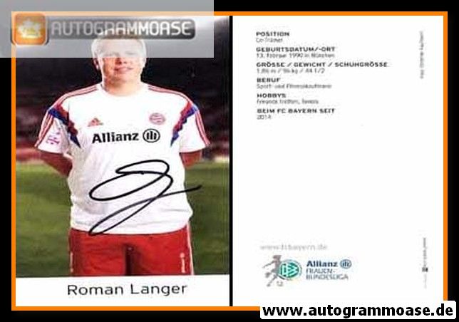 Autogramm Fussball (D) | FC Bayern München | 2014 | Roman LANGER
