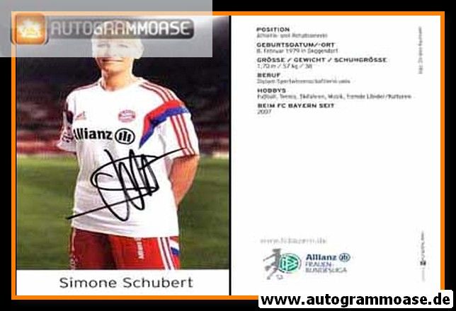 Autogramm Fussball (D) | FC Bayern München | 2014 | Simone SCHUBERT