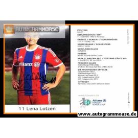 Autogramm Fussball (D) | FC Bayern München | 2014 | Lena LOTZEN