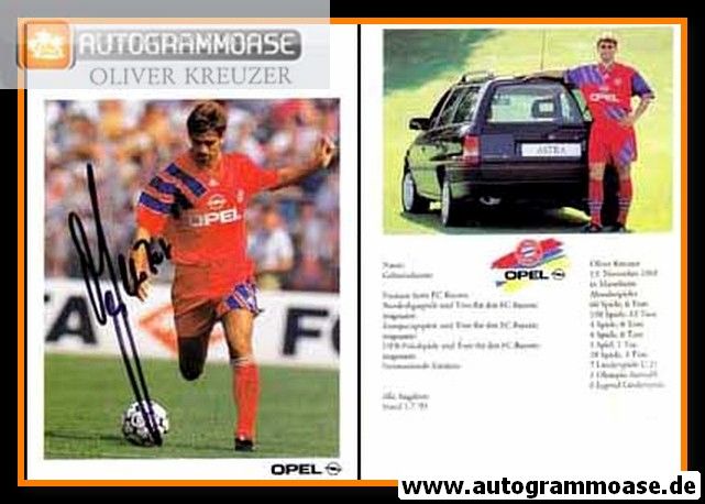 Autogramm Fussball | FC Bayern München | 1993 | Oliver KREUZER (2)