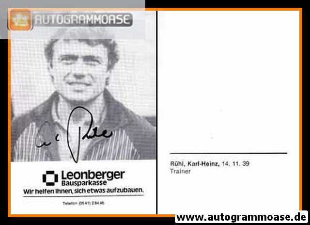 Autogramm Fussball | VfL Osnabrück | 1982 | Carl-Heinz RÜHL