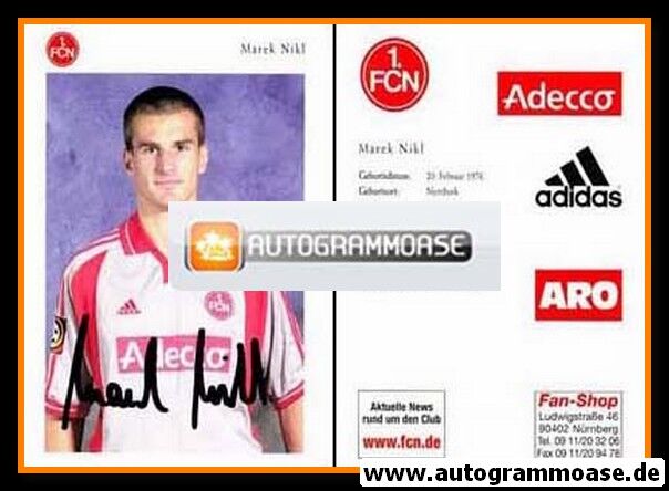 Autogramm Fussball | 1. FC Nürnberg | 2000 | Marek NIKL