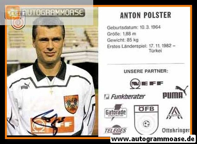 Autogramm Fussball | Österreich | 1980er Neff | Toni POLSTER