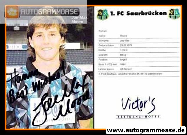 Autogramm Fussball | 1. FC Saarbrücken | 1994 | Joe-Max MOORE