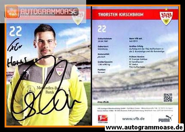 Autogramm Fussball | VfB Stuttgart | 2013 | Thorsten KIRSCHBAUM