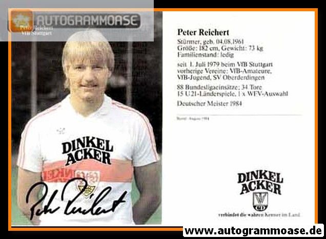 Autogramm Fussball | VfB Stuttgart | 1984 | Peter REICHERT