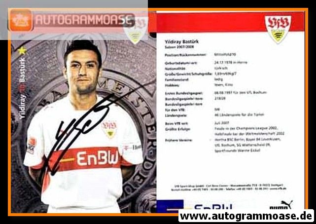 Autogramm Fussball | VfB Stuttgart | 2007 | Yildiray BASTÜRK