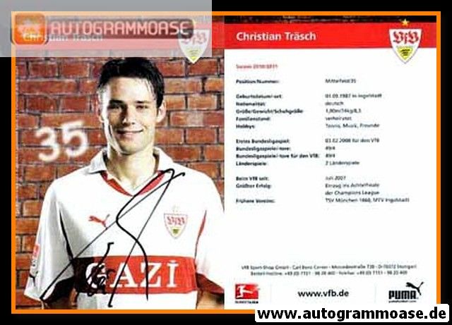 Autogramm Fussball | VfB Stuttgart | 2010 | Christian TRÄSCH