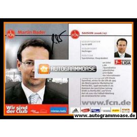 Autogramm Fussball | 1. FC Nürnberg | 2006 | Martin BADER