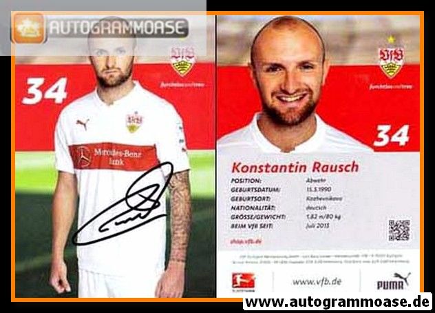 Autogramm Fussball | VfB Stuttgart | 2014 | Konstantin RAUSCH