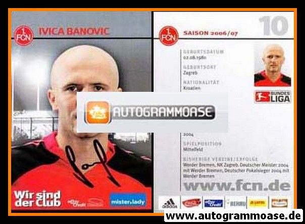 Autogramm Fussball | 1. FC Nürnberg | 2006 | Ivica BANOVIC