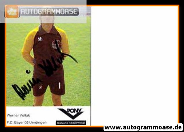 Autogramm Fussball | KFC Uerdingen 05 | 1980er | Werner VOLLACK (pony)