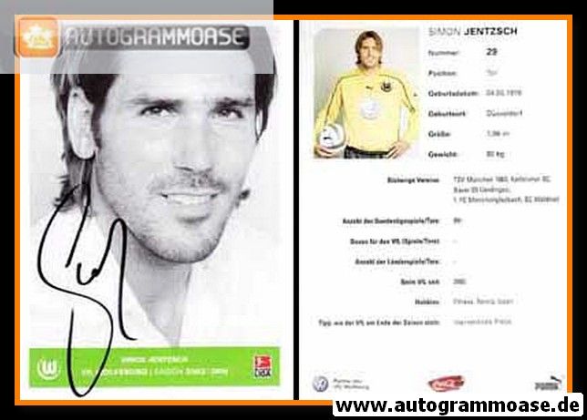 Autogramm Fussball | VfL Wolfsburg | 2003 | Simon JENTZSCH