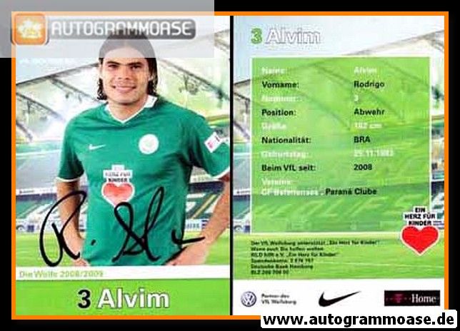 Autogramm Fussball | VfL Wolfsburg | 2008 | Rodrigo ALVIM