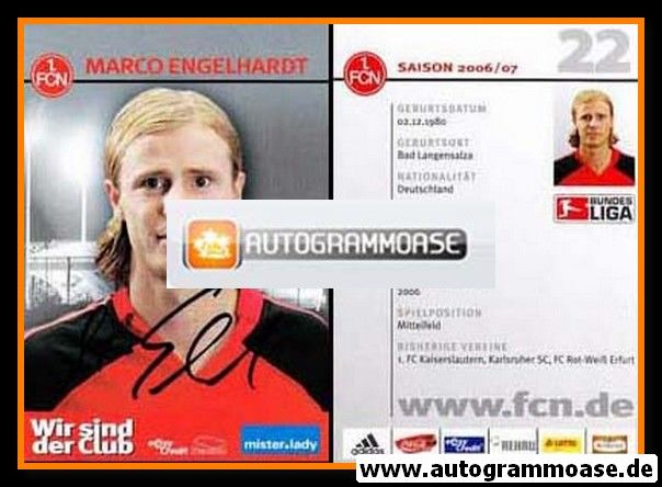 Autogramm Fussball | 1. FC Nürnberg | 2006 | Marco ENGELHARDT