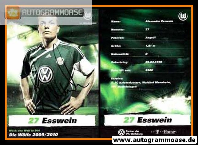 Autogramm Fussball | VfL Wolfsburg | 2009 | Alexander ESSWEIN