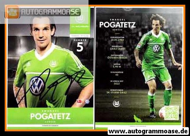 Autogramm Fussball | VfL Wolfsburg | 2012 | Emanuel POGATETZ