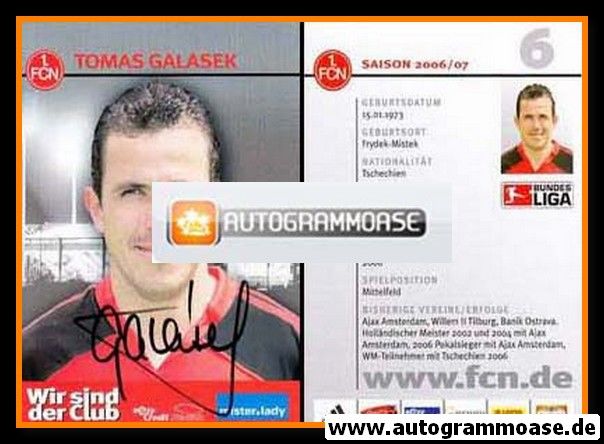 Autogramm Fussball | 1. FC Nürnberg | 2006 | Tomas GALASEK