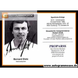 Autogramm Fussball | DFB | 1970er Retro | Bernard DIETZ (Portrait SW) Proparss