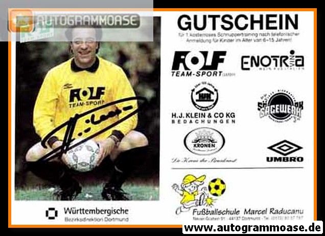 Autogramm Fussball | 1990er | Marcel RADUCANU (Portrait Color) Fussballschule BVB 2
