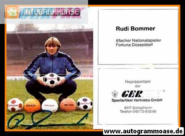 Autogramm Fussball | DFB | 1970er | Rudi BOMMER (Portrait Color) Gerpak