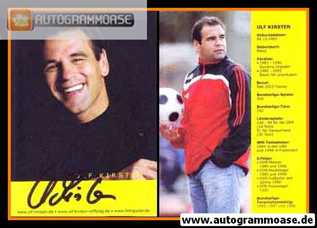Autogramm Fussball | 2000er | Ulf KIRSTEN (Stiftung)