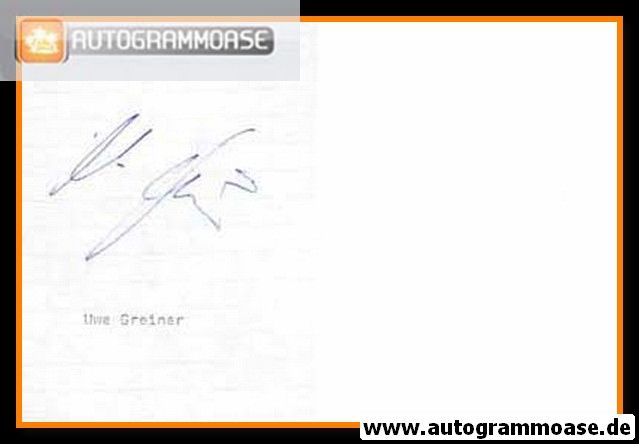Autograph Fussball | Uwe GREINER
