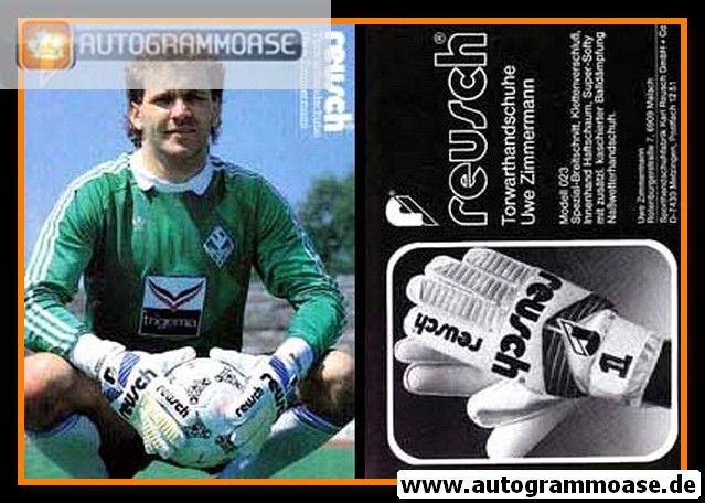 Autogrammkarte Fussball | 1990er Reusch | Uwe ZIMMERMANN (SV Waldhof Mannheim)