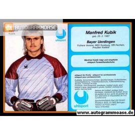 Autogrammkarte Fussball | 1980er Uhlsport | Manfred KUBIK (Bayer Uerdingen)