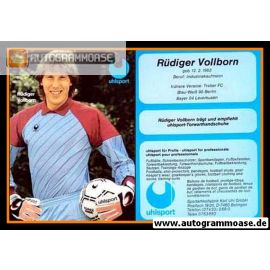 Autogrammkarte Fussball | 1980er Uhlsport | Rüdiger VOLLBORN (Bayer Leverkusen)