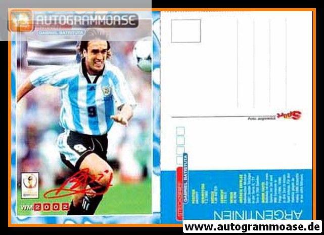 Autogramm Fussball | Argentinien | 2002 WM Druck | Gabriel BATISTUTA (Bravo)