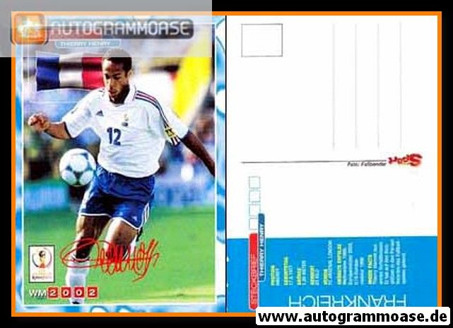 Autogramm Fussball | Frankreich | 2002 WM Druck | Thierry HENRY (Bravo)