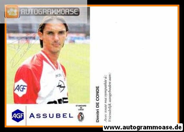 Autogramm Fussball | Standard Lüttich | 1990er AGF | Dimitri DE CONDE