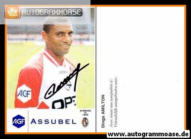 Autogramm Fussball | Standard Lüttich | 1990er AGF | Dinga AMILTON