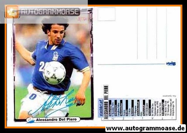 Autogramm Fussball | Italien | 1990er Druck | Alessandro DEL PIERO (Bravo)