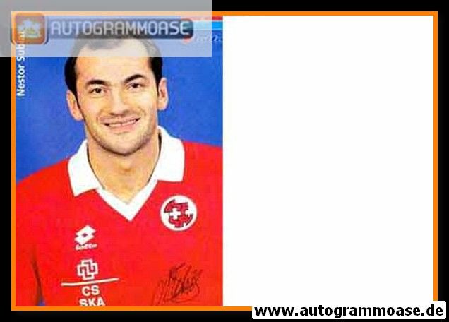 Autogramm Fussball | Schweiz | 1996 Lotto Druck | Nestor SUBIAT (Portrait)