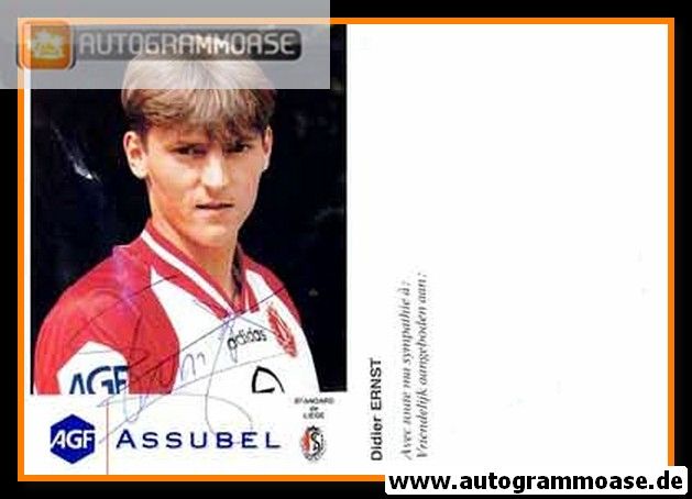Autogramm Fussball | Standard Lüttich | 1990er AGF | Didier ERNST