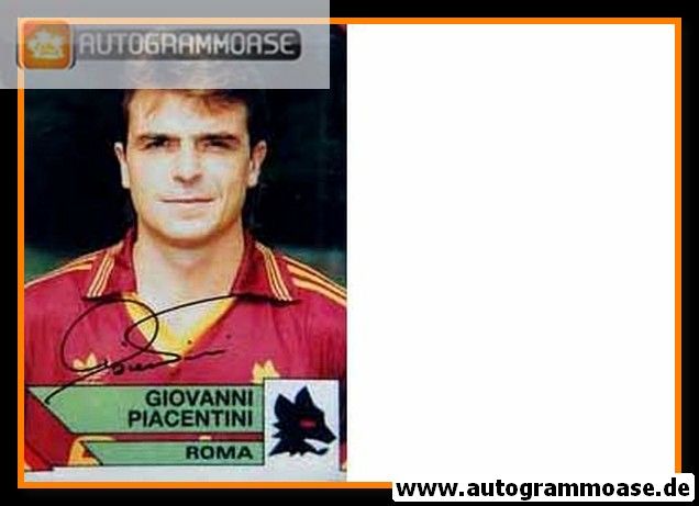 Autogramm Fussball | AS Rom | 1990er Foto | Giovanni PIACENTINI (Portrait Color)