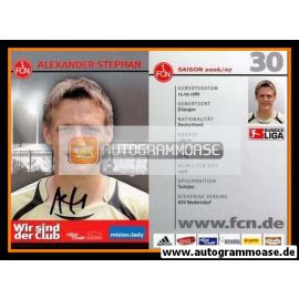 Autogramm Fussball | 1. FC Nürnberg | 2006 | Alexander STEPHAN