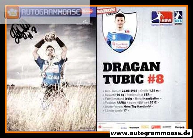 Autogramm Handball | HBW Balingen-Weilstetten | 2012 | Dragan TUBIC