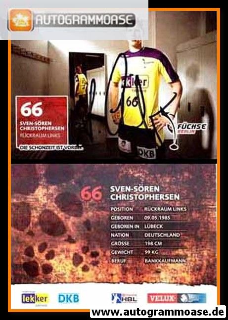 Autogramm Handball | Füchse Berlin | 2011 | Sven-Sören CHRISTOPHERSEN